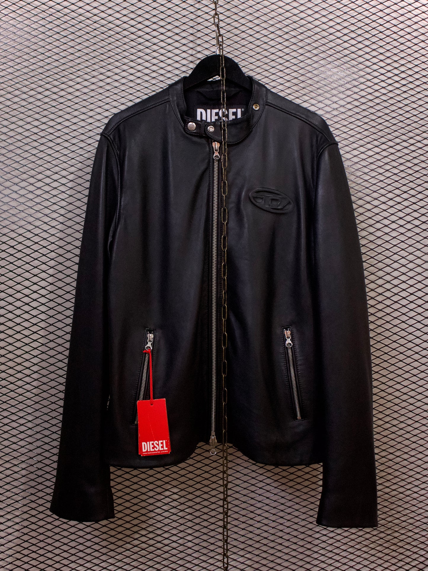 Diesel L-Metal Leather Jacket (Cuero Ovino Premium)