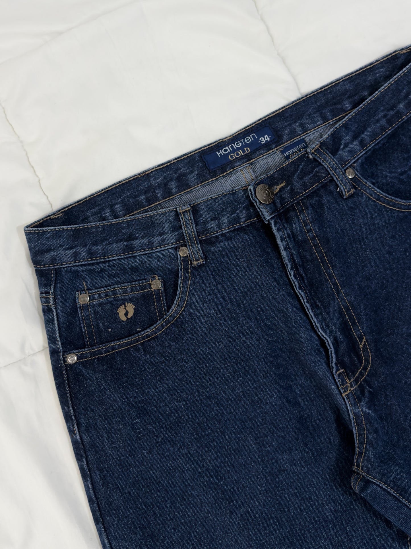 Hangten Gold Denim Jeans
