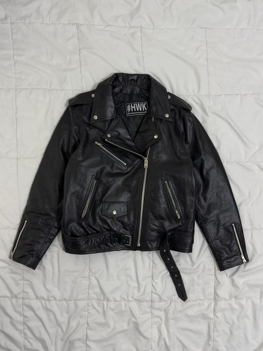 HWK 100% Cuero Biker Jacket