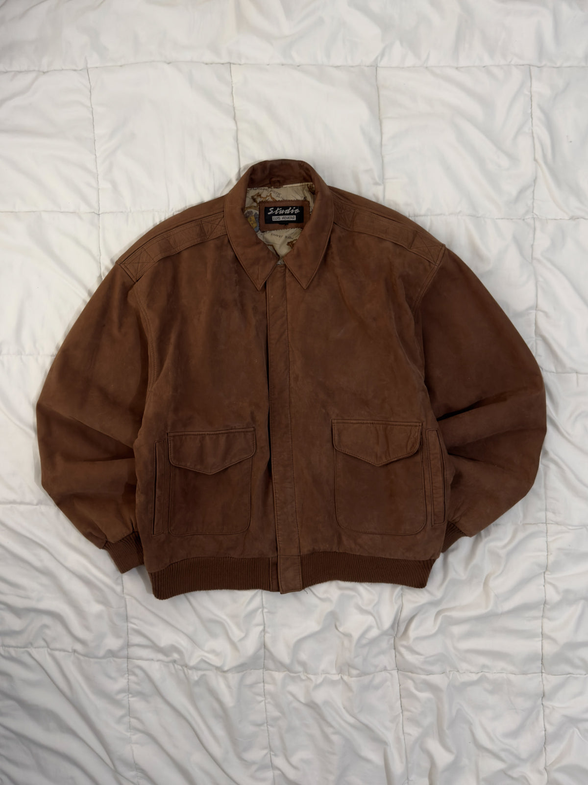 100% Cuero Luis Alvear Aviator Jaket