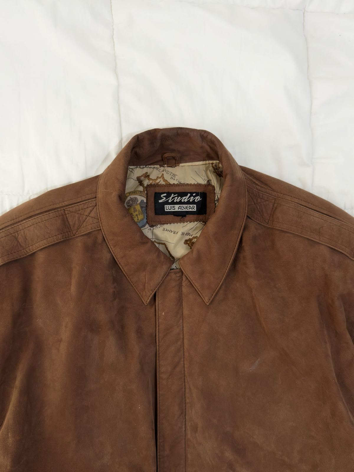 100% Cuero Luis Alvear Aviator Jaket