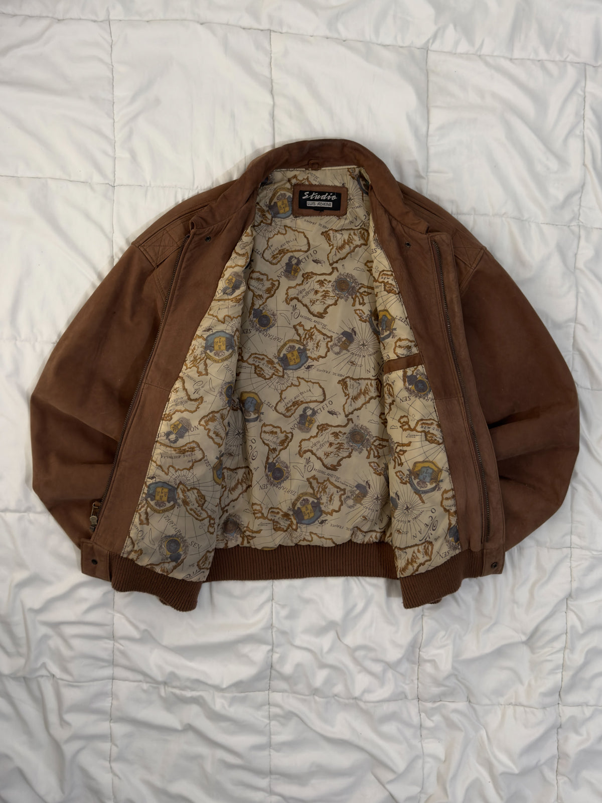 100% Cuero Luis Alvear Aviator Jaket