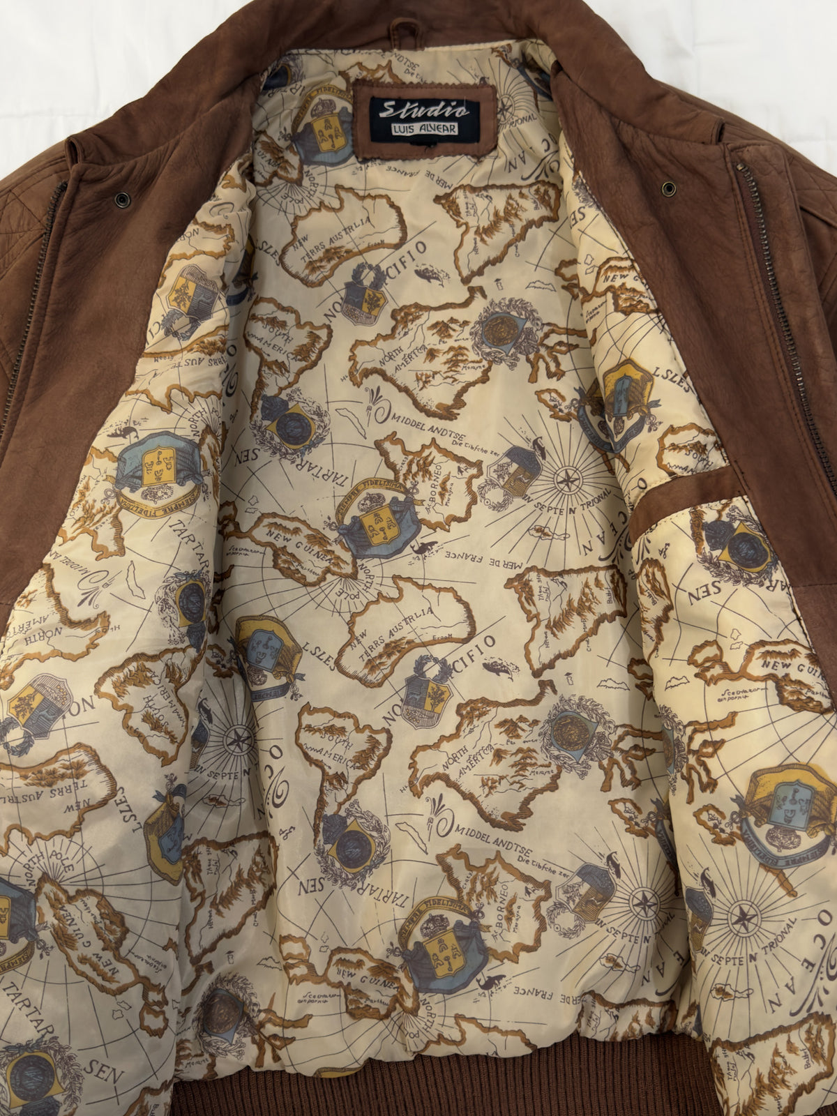 100% Cuero Luis Alvear Aviator Jaket