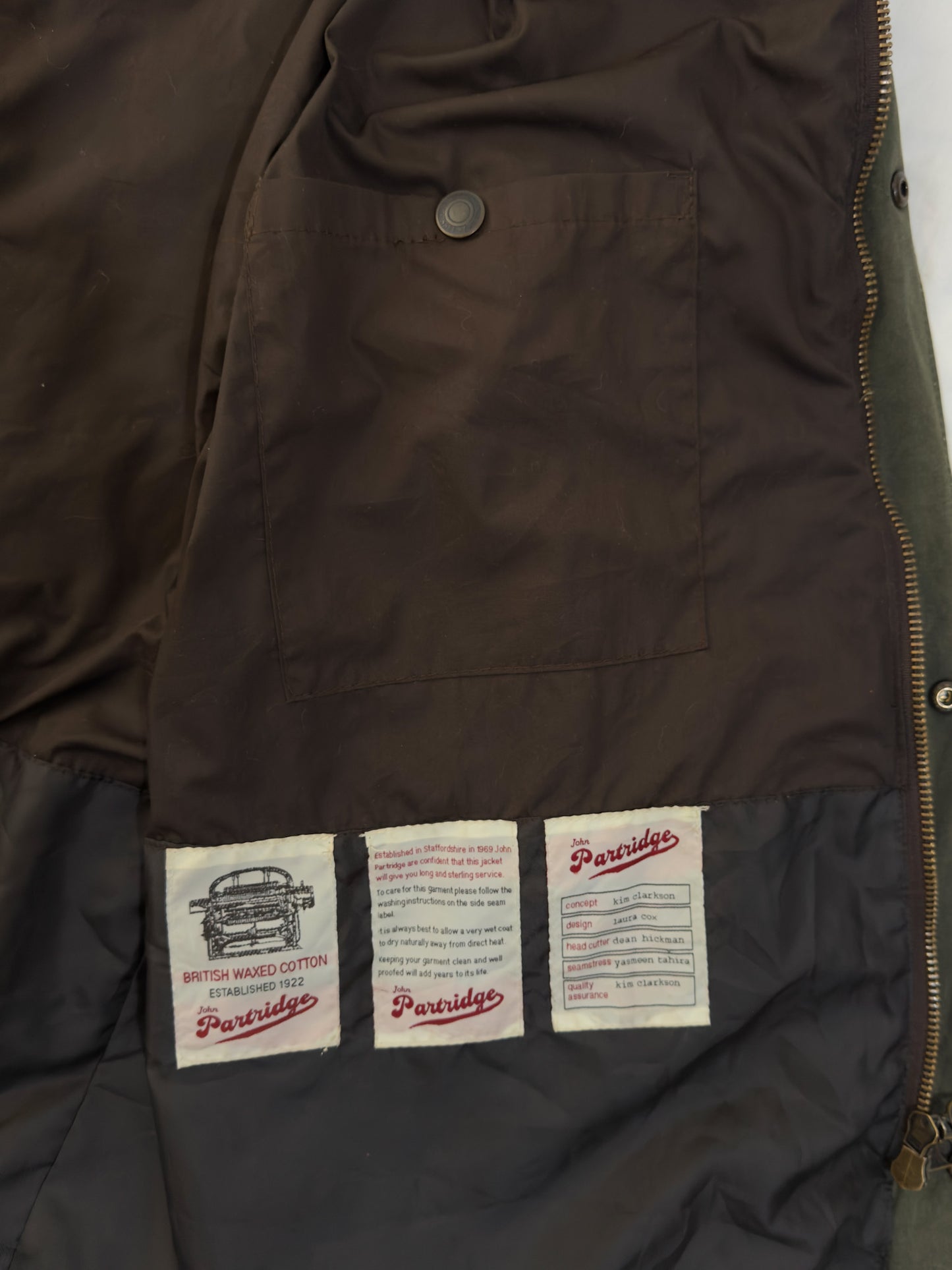 Chaqueta de algodón encerado John Partridge Landowner (c. 1990 - 2000)