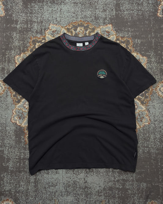 Vintage 90 Quicksilver Aztec Neck Surf T-Shirt