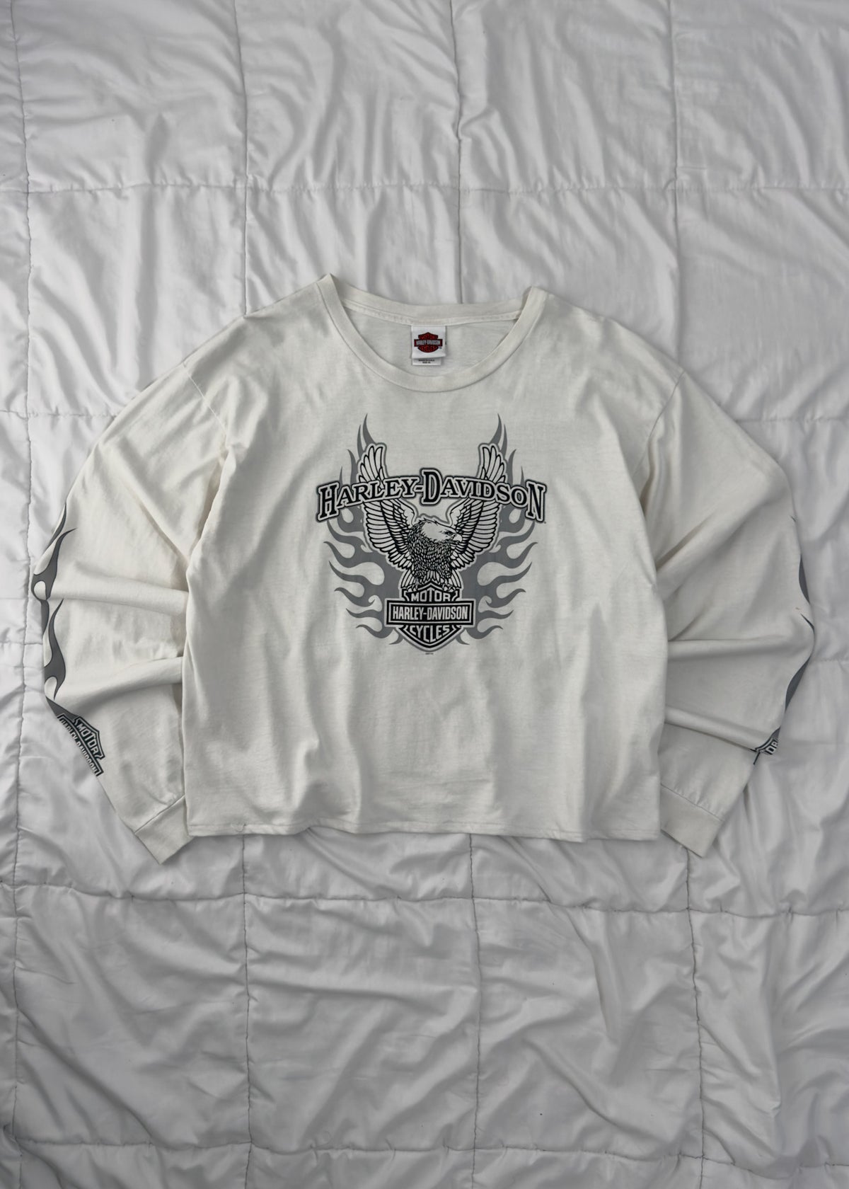 Vintage 2003 Harley Davidson Flame Long Sleeve T-Shirt