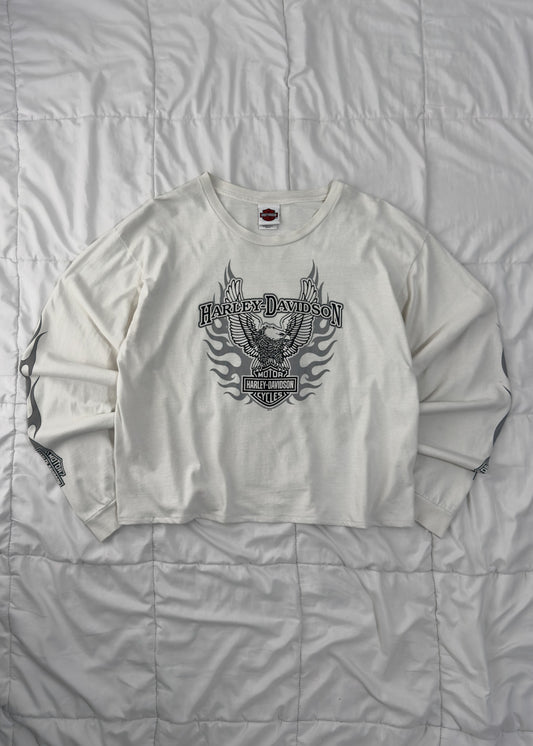 Vintage 2003 Harley Davidson Flame Long Sleeve T-Shirt