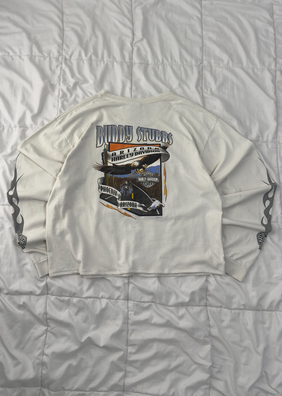 Vintage 2003 Harley Davidson Flame Long Sleeve T-Shirt