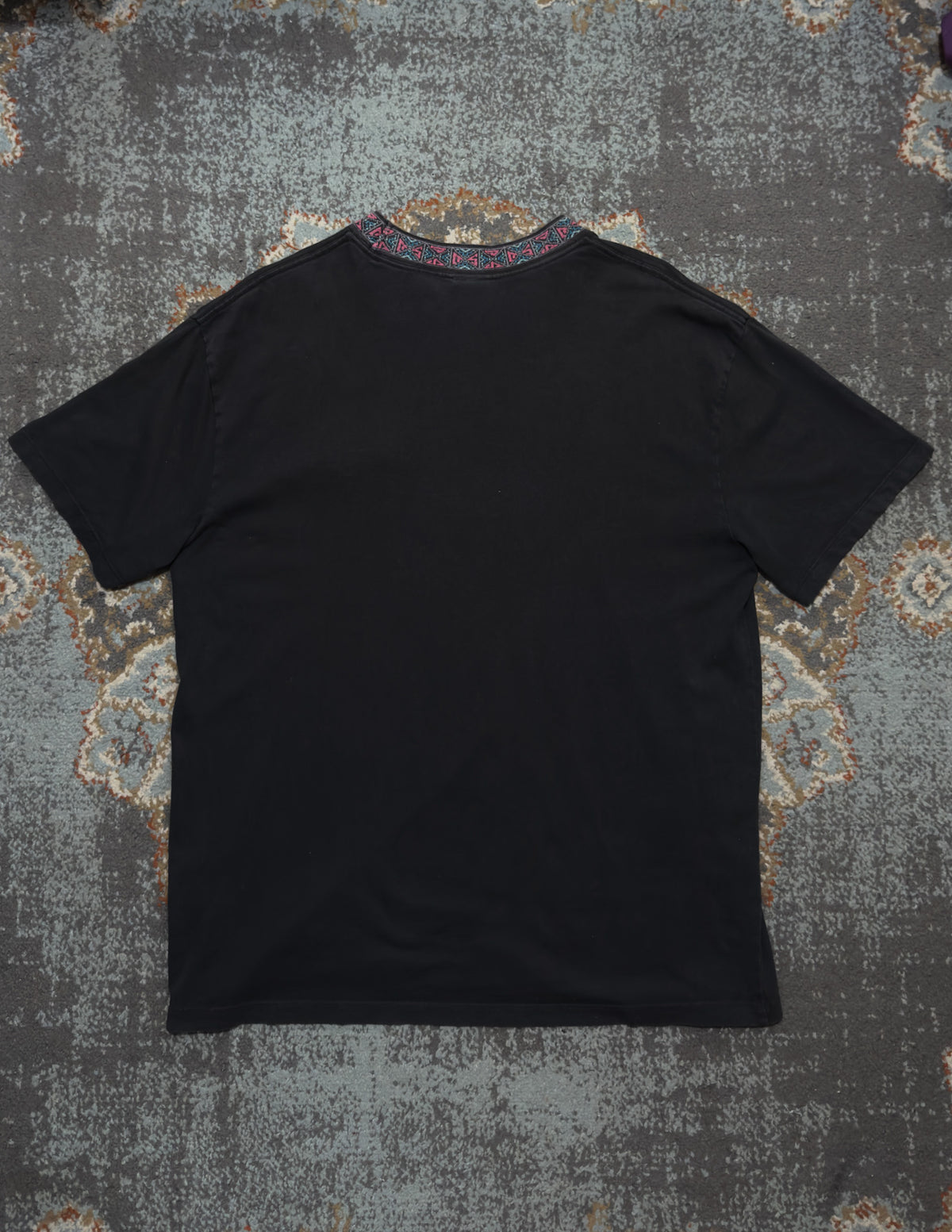 Vintage 90 Quicksilver Aztec Neck Surf T-Shirt