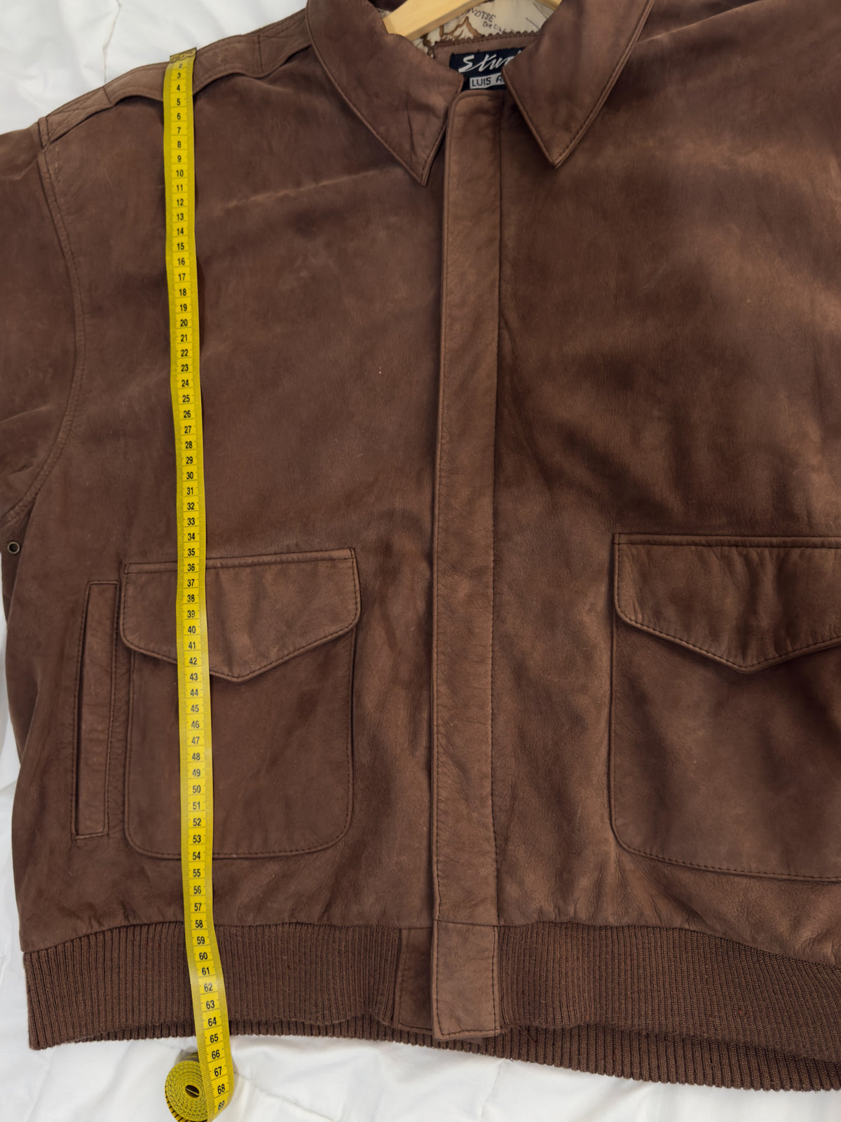 100% Cuero Luis Alvear Aviator Jaket