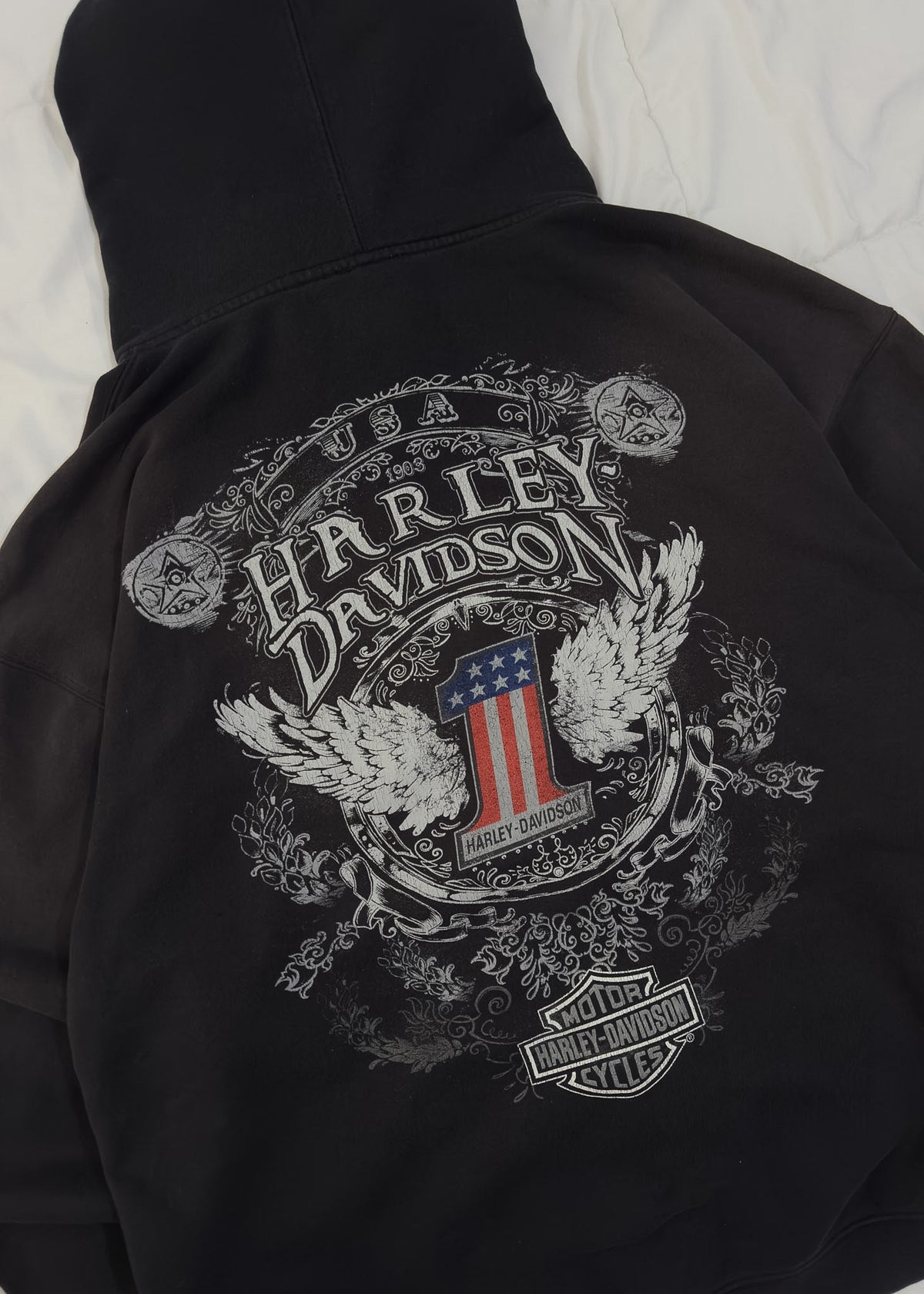 Harley Davidson zip Hoodie