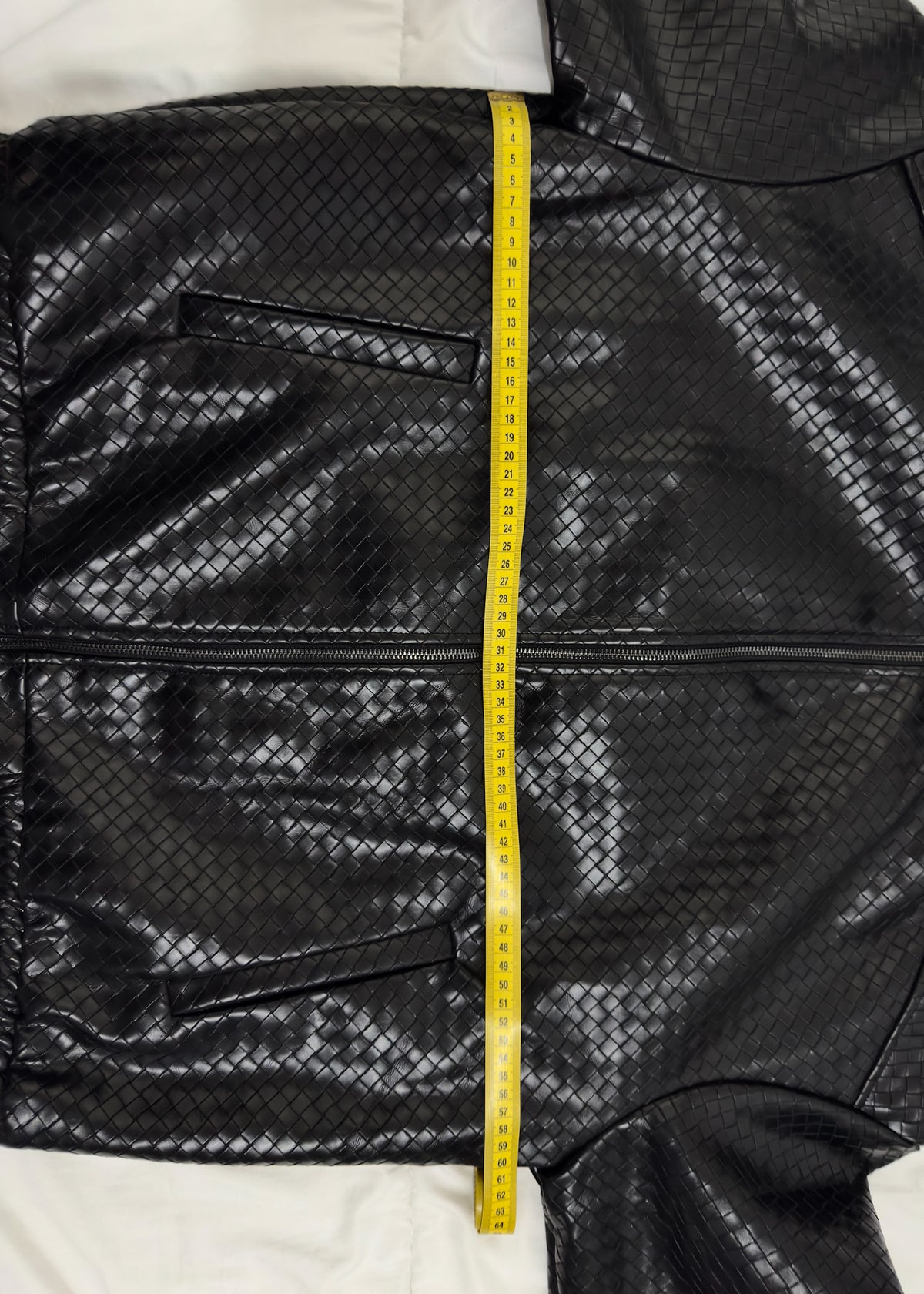 Cross-Woven Bomber Jacket