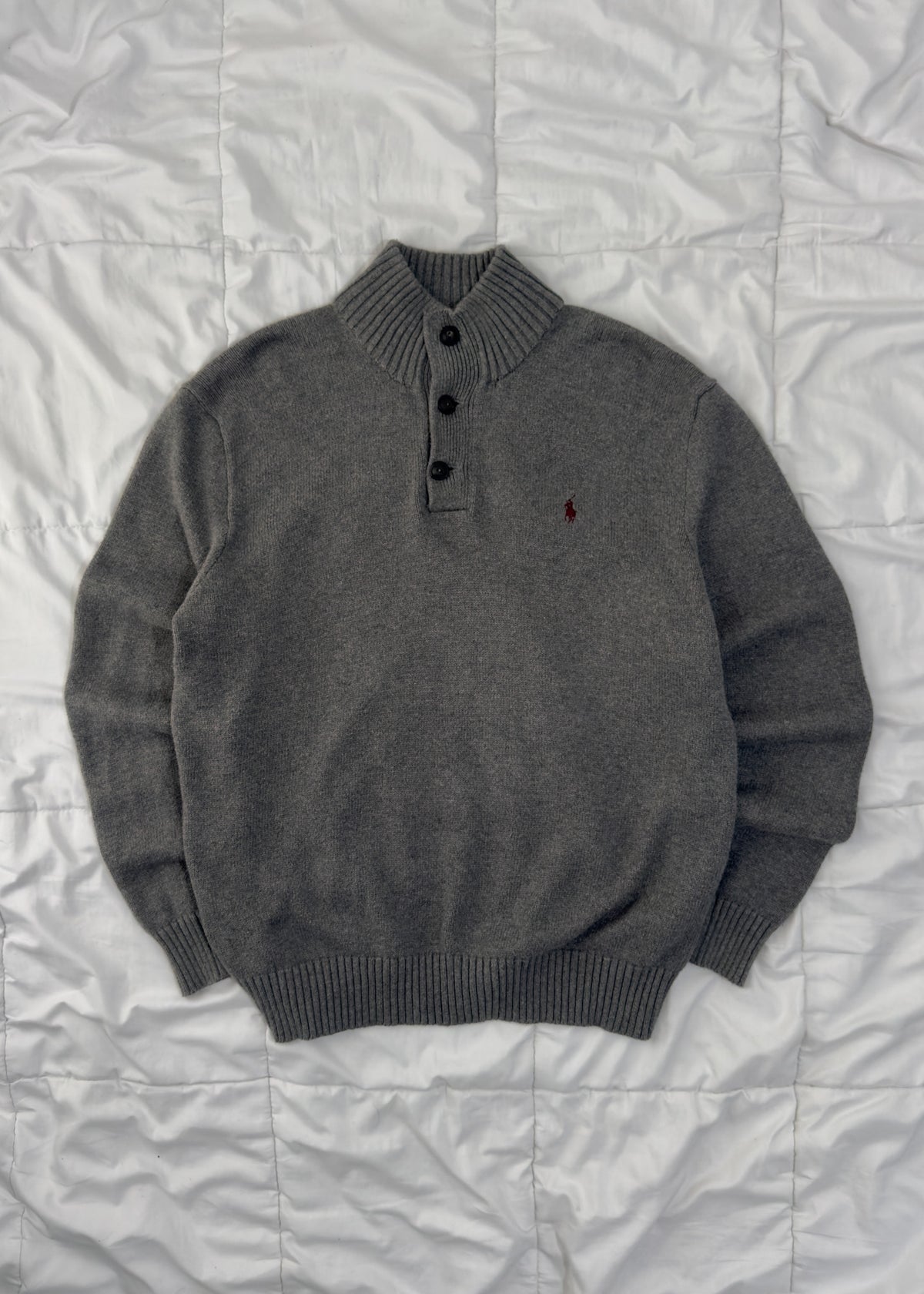 Polo Quarter Botton Crewneck