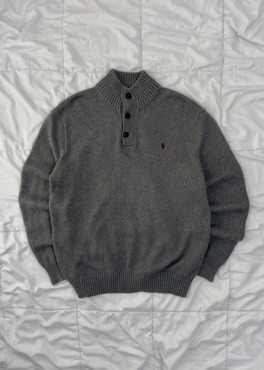 Polo Quarter Botton Crewneck