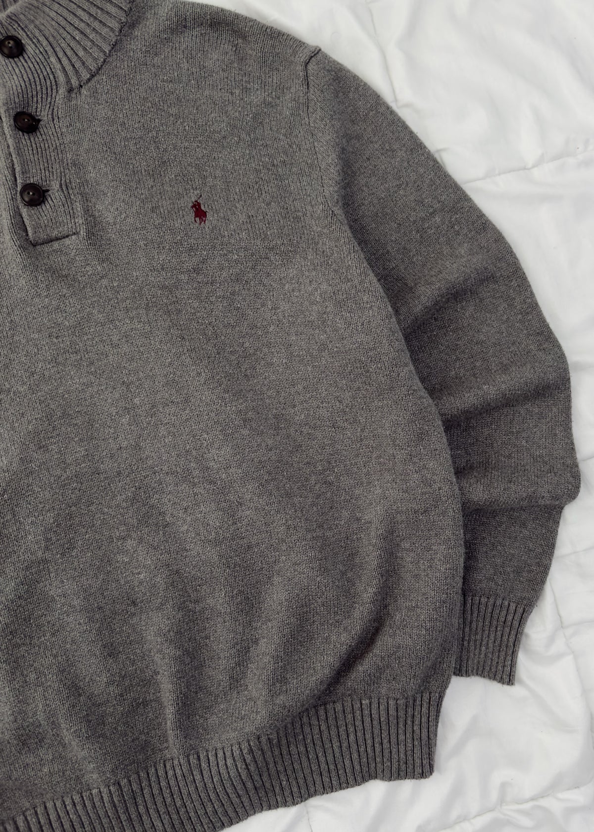 Polo Quarter Botton Crewneck