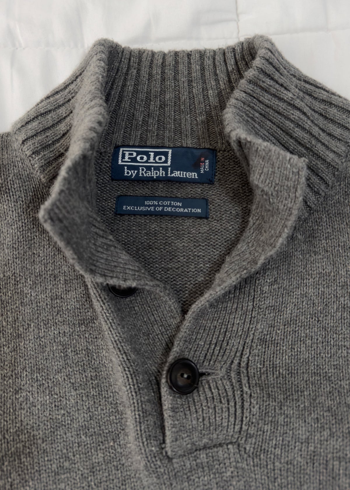 Polo Quarter Botton Crewneck