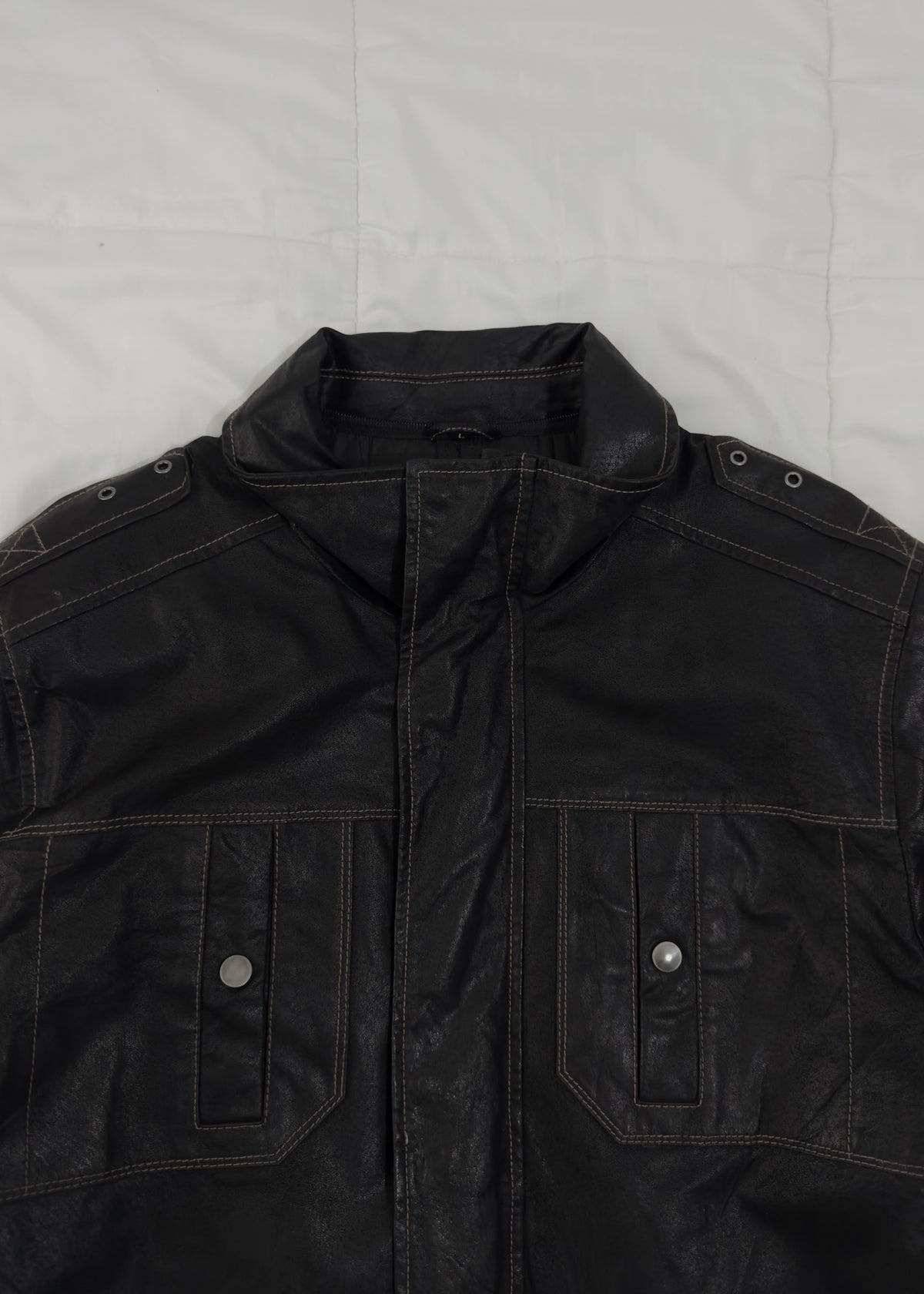 100% Cuero Trucker Jacket