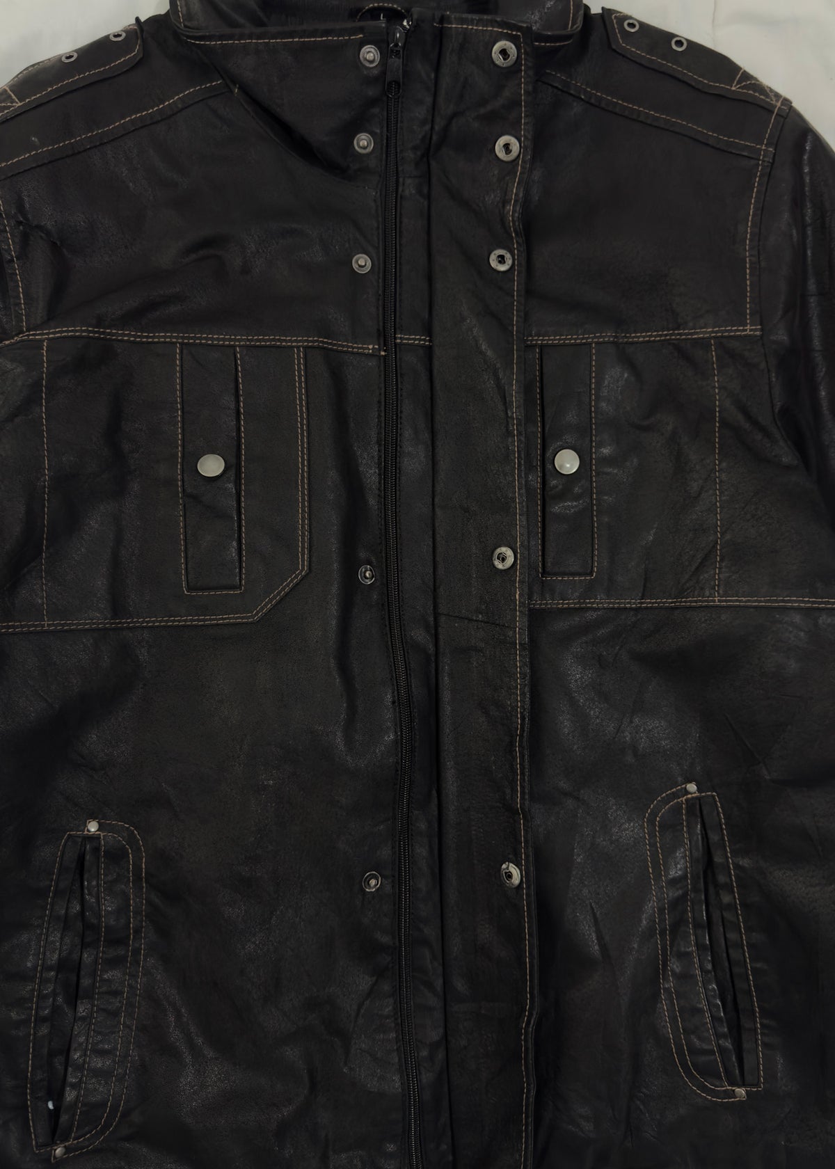 100% Cuero Trucker Jacket