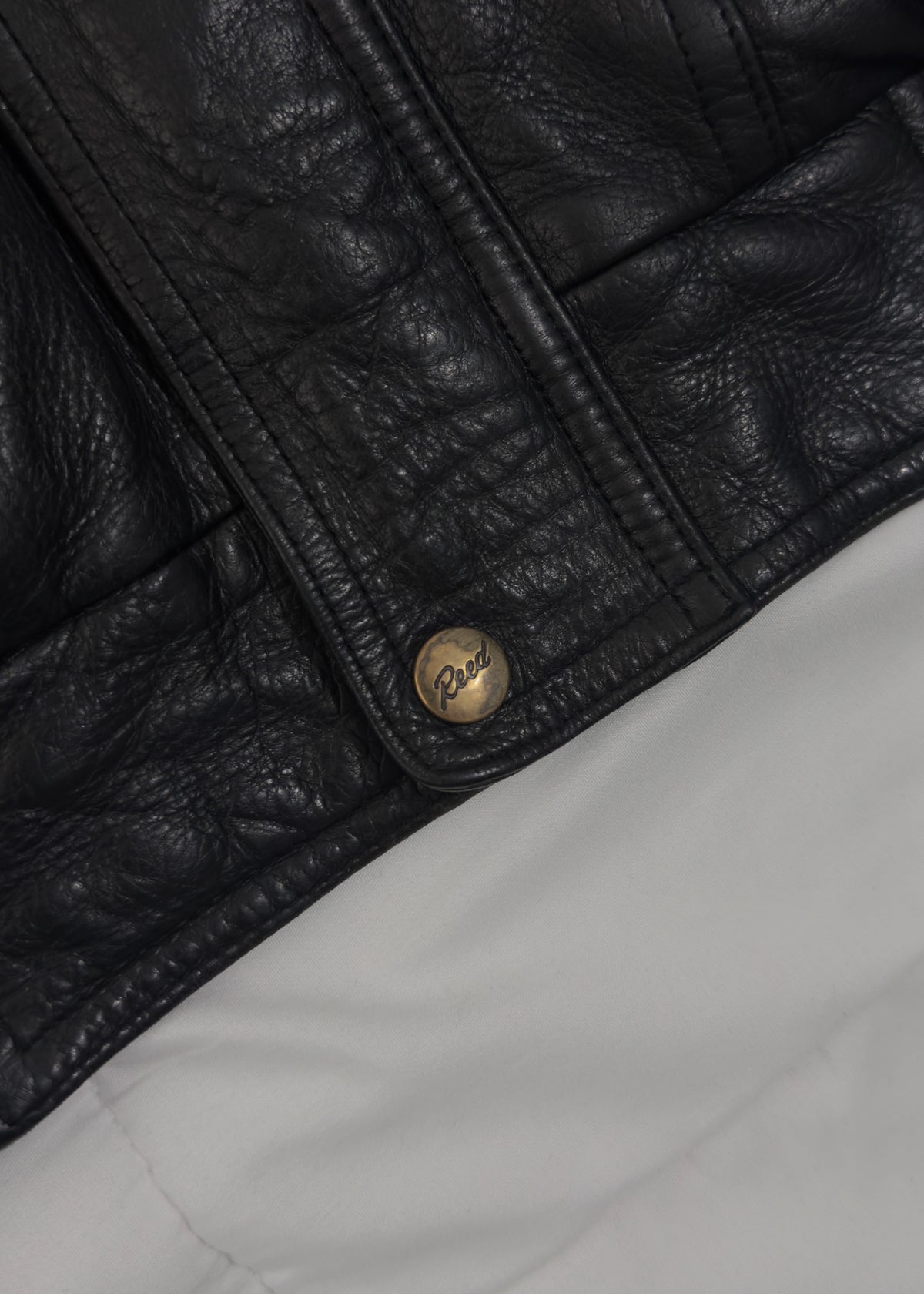 100% Cuero Bomber Jacket Reed