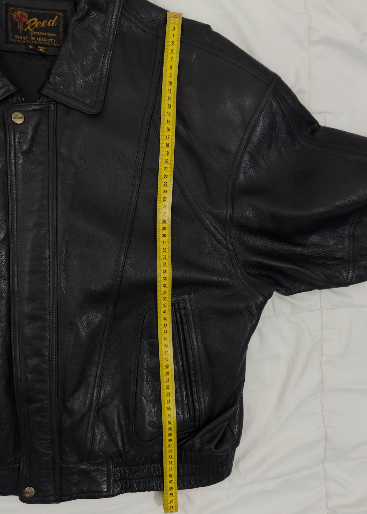 100% Cuero Bomber Jacket Reed