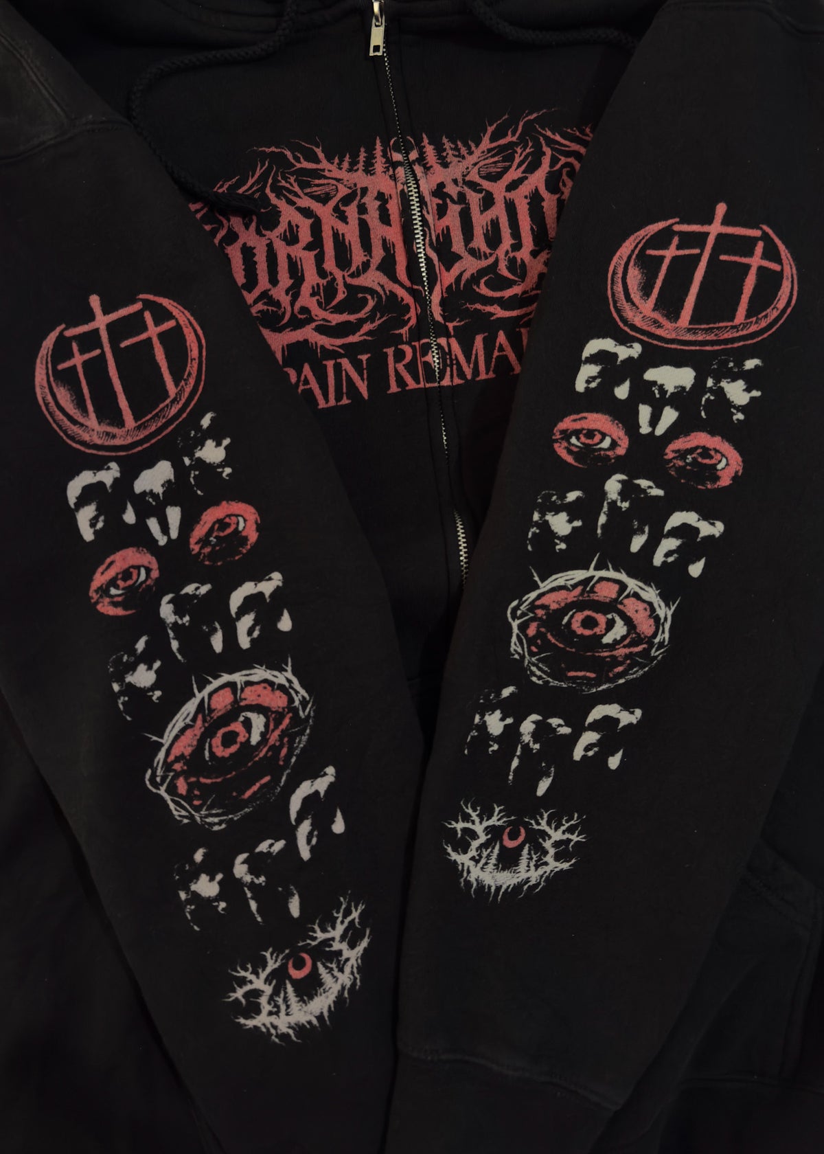 Pain Remains Zip Hoodie