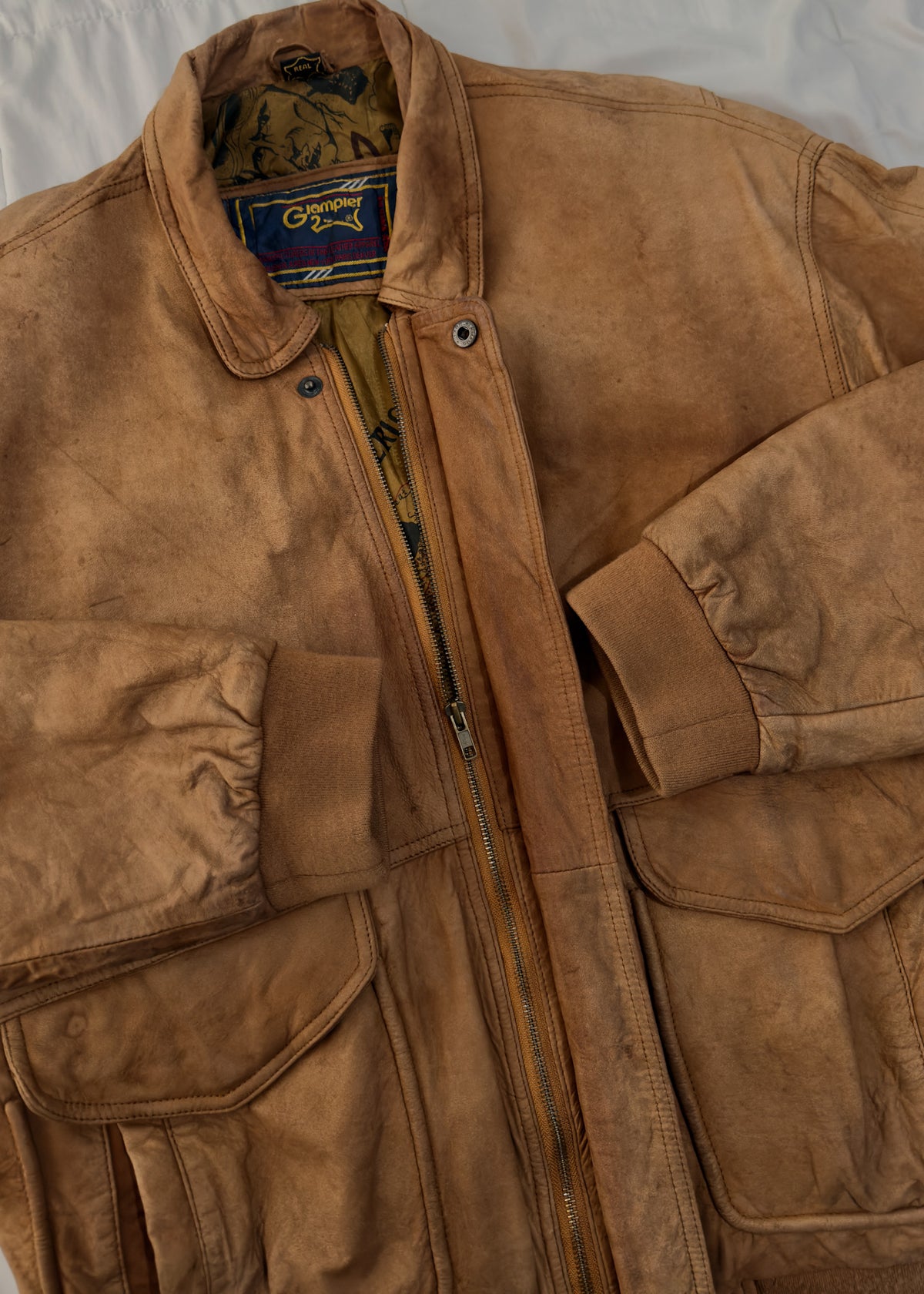 100% Cuero Giampier Aviator Jacket