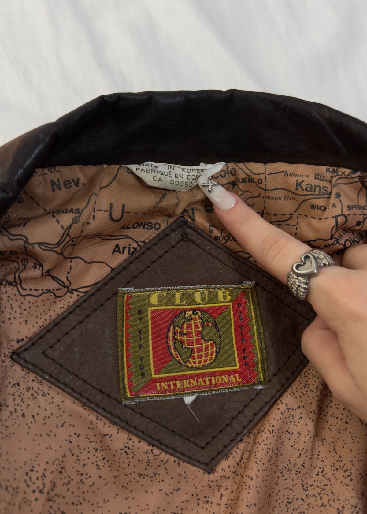 100% Cuero Club International Aviator Jacket