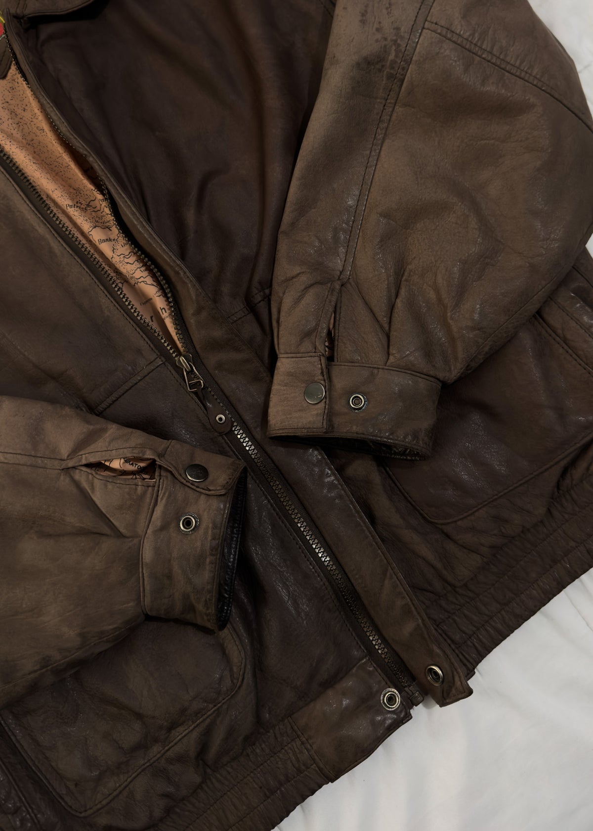 100% Cuero Club International Aviator Jacket